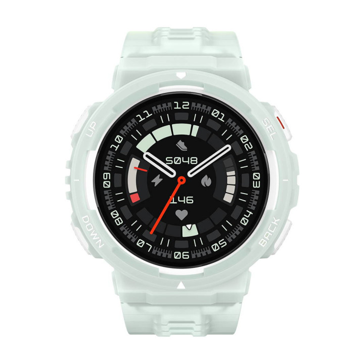 Amazfit ACTIVE EDGE 3,35 cm (1.32") TFT 46 mm Digital 360 x 360 pixels Ecrã táctil Azul menta GPS