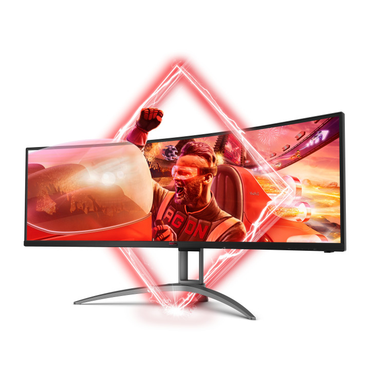 AOC B2 AG493UCX2 monitor de ecrã 124 cm (48.8") 5120 x 1440 pixels Quad HD LED Preto