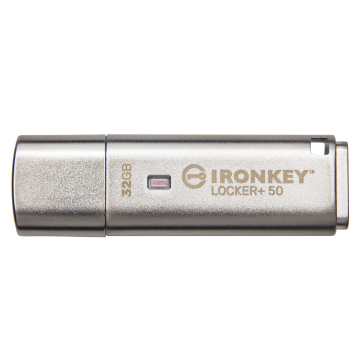 Kingston Technology IronKey Locker+ 50 unidade de memória USB 32 GB USB Type-A 3.2 Gen 1 (3.1 Gen 1) Prateado