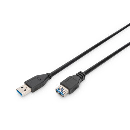 Digitus AK-300203-030-S cabo USB 3 m USB 3.2 Gen 1 (3.1 Gen 1) USB A Preto