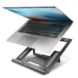Axagon STND-L Suporte para Computadores Portáteis Suporte para computador portátil Cinzento 40,6 cm (16")