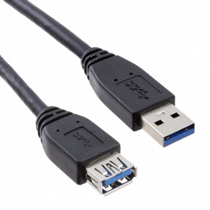 Cabo Digitus USB A M/F 3.2 Gen 1 (3.1 Gen 1) 3m Preto