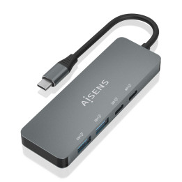 AISENS A109-0694 hub de interface USB 3.2 Gen 2 (3.1 Gen 2) Type-C 10000 Mbit s Cinzento