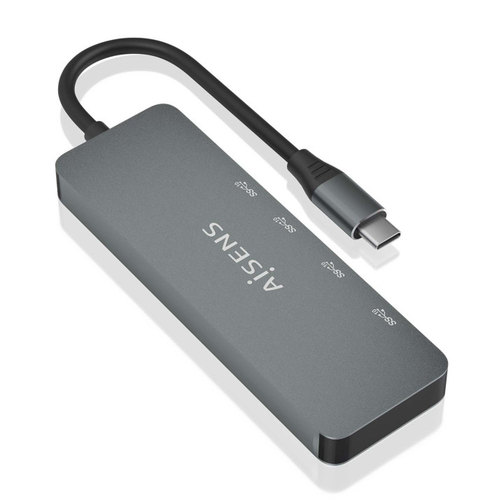 AISENS A109-0694 hub de interface USB 3.2 Gen 2 (3.1 Gen 2) Type-C 10000 Mbit s Cinzento