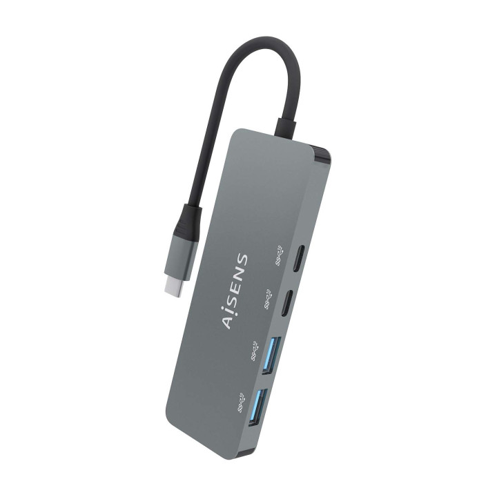 AISENS A109-0694 hub de interface USB 3.2 Gen 2 (3.1 Gen 2) Type-C 10000 Mbit s Cinzento