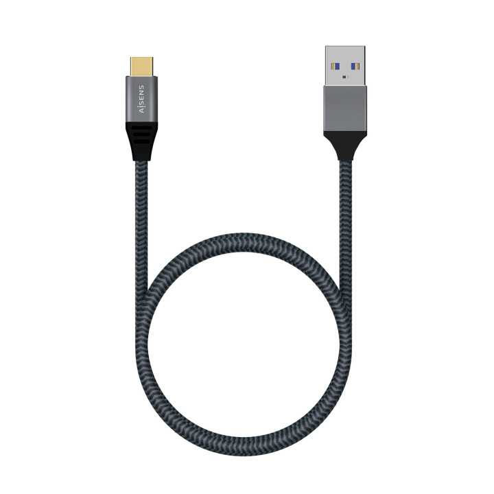 AISENS A107-0632 cabo USB 1,5 m USB 3.2 Gen 2 (3.1 Gen 2) USB C USB A Cinzento