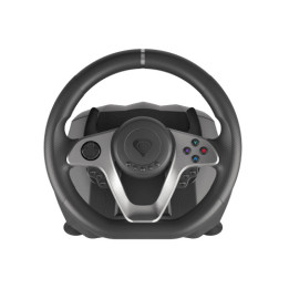 GENESIS Seaborg 400 Preto, Prateado USB Volante + Pedais Nintendo Switch, PC, PlayStation 4, Playstation 3, Xbox 360, Xbox One