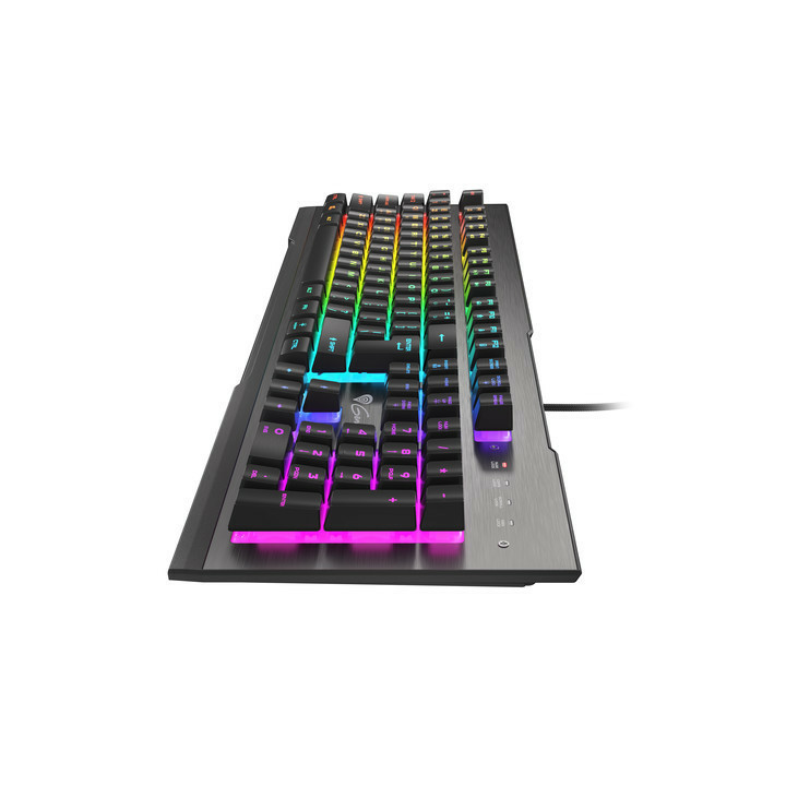 GENESIS Rhod 500 RGB teclado USB QWERTY Português Preto, Prateado
