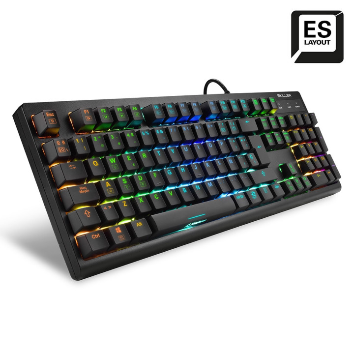 Sharkoon SKILLER SGK30 teclado USB QWERTY Espanhol Preto