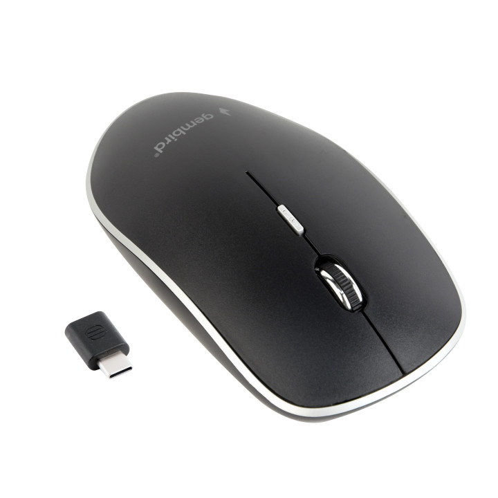 Gembird MUSW-4BSC-01 rato Ambidestro RF Wireless + USB Type-C Ótico 1600 DPI