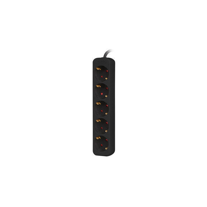 Lanberg PS0-05F-0150-BK extensão elétrica 1,5 m 5 tomada(s) CA Interior Preto