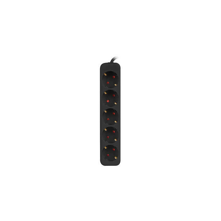 Lanberg PS0-05F-0150-BK extensão elétrica 1,5 m 5 tomada(s) CA Interior Preto
