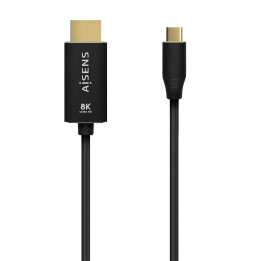 AISENS A109-0711 adaptador de cabo de vídeo 1 m USB Type-C HDMI Type A (Standard) Preto
