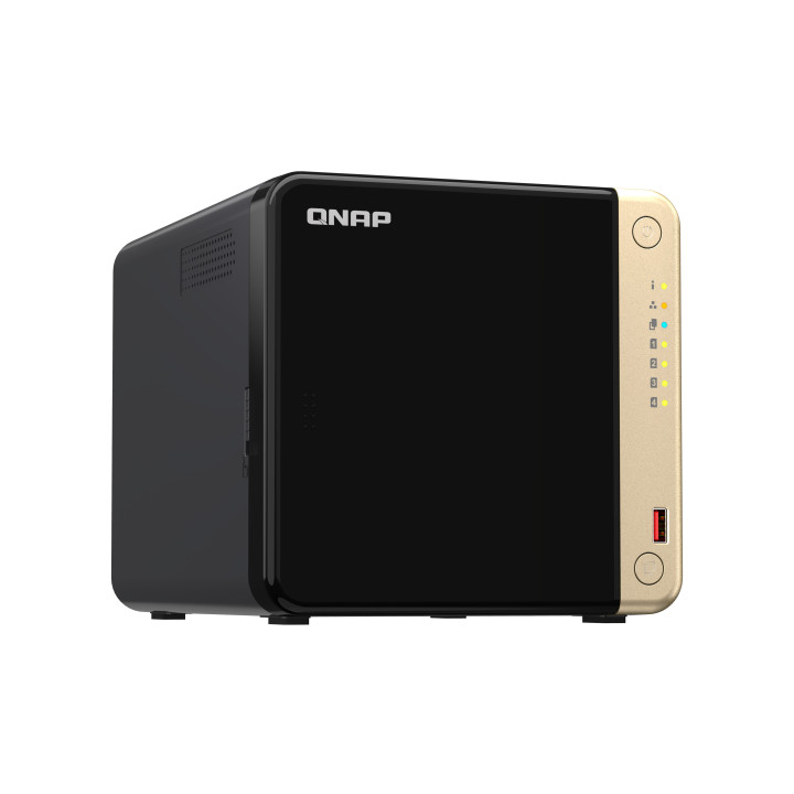 QNAP TS-464 NAS Tower Ethernet LAN Preto N5095