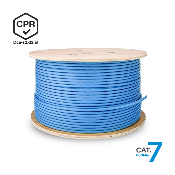 AISENS A146-0666 cabo de rede Azul 500 m Cat7 SF UTP (S-FTP)