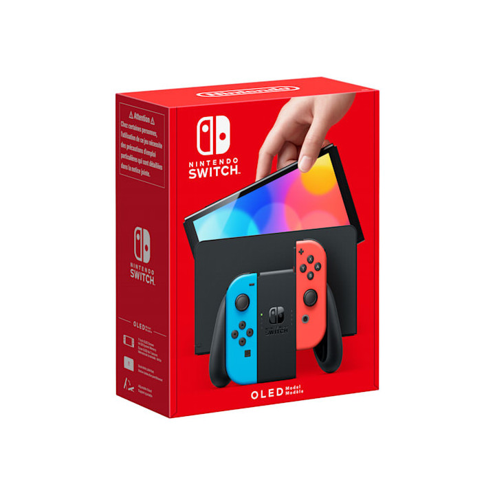 Nintendo Switch OLED consola de jogos portáteis 17,8 cm (7") 64 GB Ecrã táctil Wi-Fi Azul, Vermelho