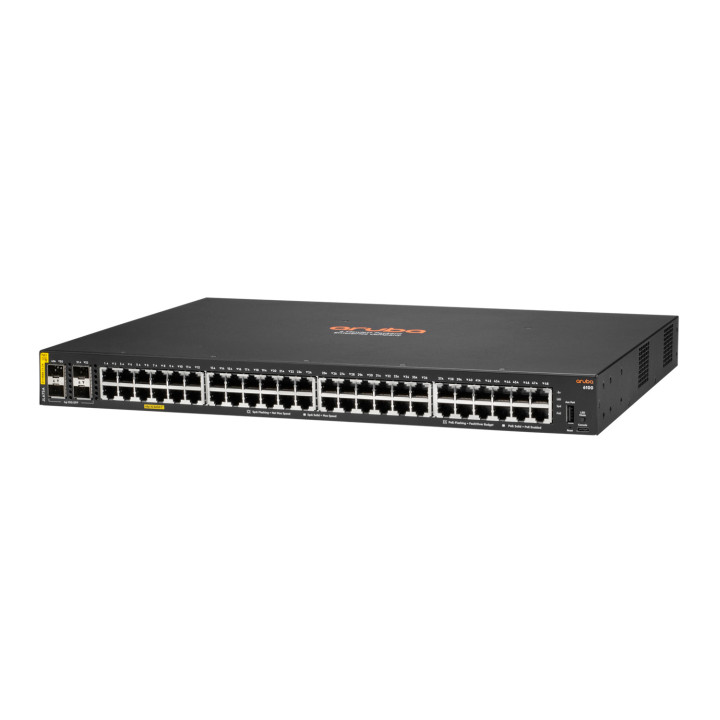 Aruba 6100 48G Class4 PoE 4SFP+ 370W Gerido L3 Gigabit Ethernet (10 100 1000) Power over Ethernet (PoE) 1U Preto