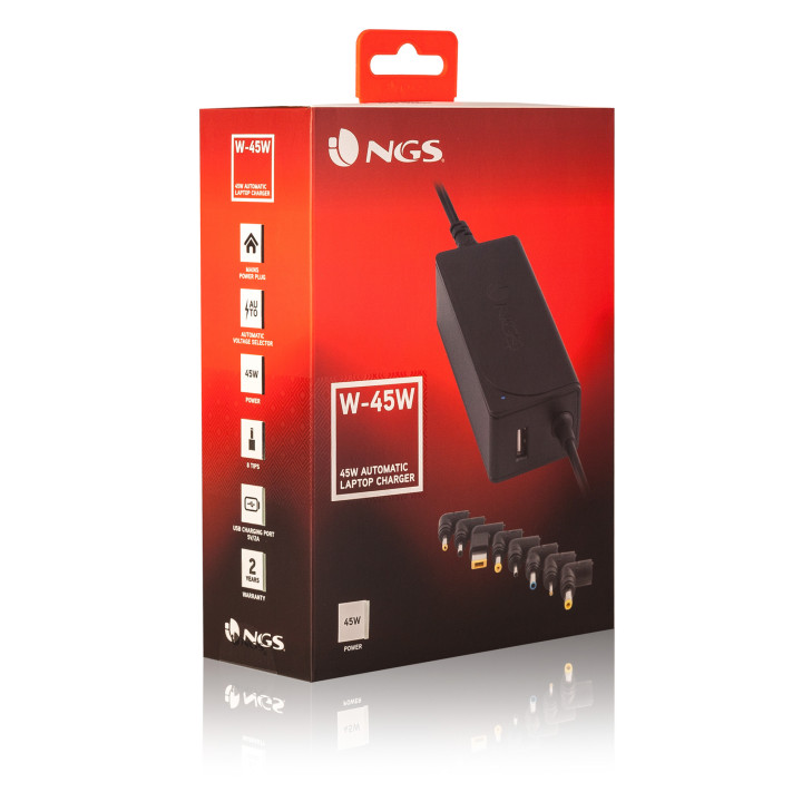 NGS W-45W adaptador e transformador Interior Preto