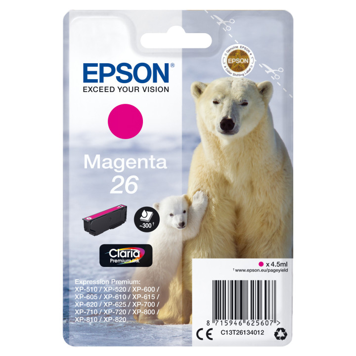 Epson Polar bear C13T26134012 tinteiro 1 unidade(s) Original Rendimento padrão Magenta