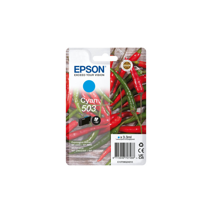 Epson 503 tinteiro 1 unidade(s) Original Rendimento padrão Ciano