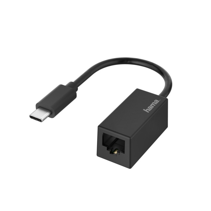 Hama 00200322 adaptador para cabos USB Type-C RJ-45 Preto