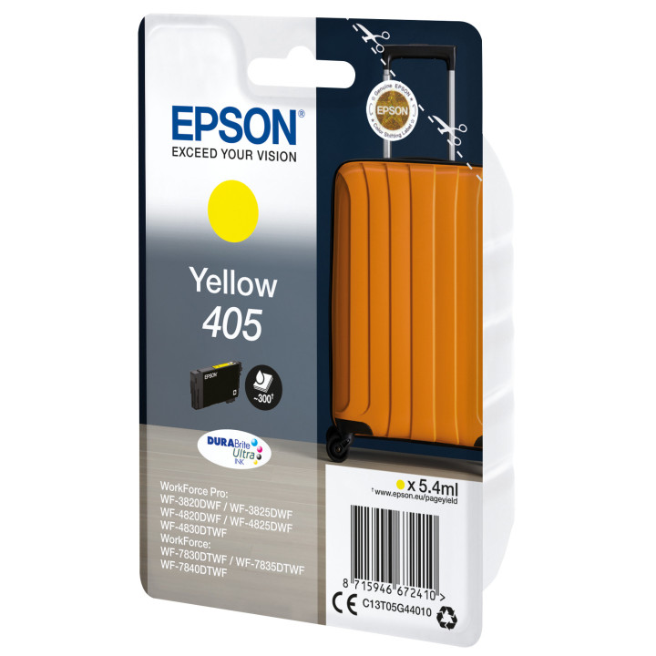 Epson 405 DURABrite Ultra Ink tinteiro 1 unidade(s) Original Rendimento padrão Amarelo