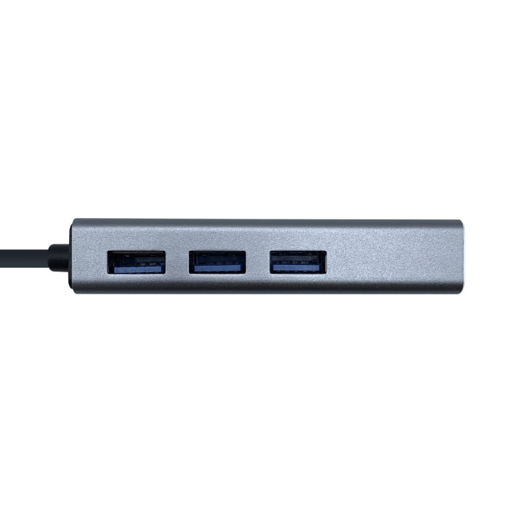 AISENS A106-0401 hub de interface USB 3.2 Gen 1 (3.1 Gen 1) Type-A Cinzento