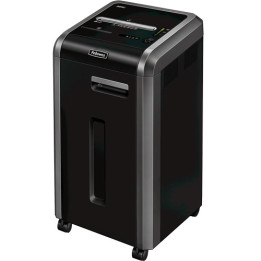 Fellowes 225Ci destruidora de papel Trituração transversal 24 cm Preto, Prateado