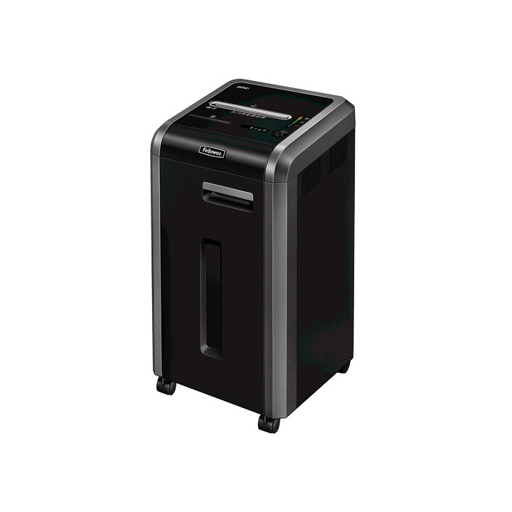 Fellowes 225Ci destruidora de papel Trituração transversal 24 cm Preto, Prateado