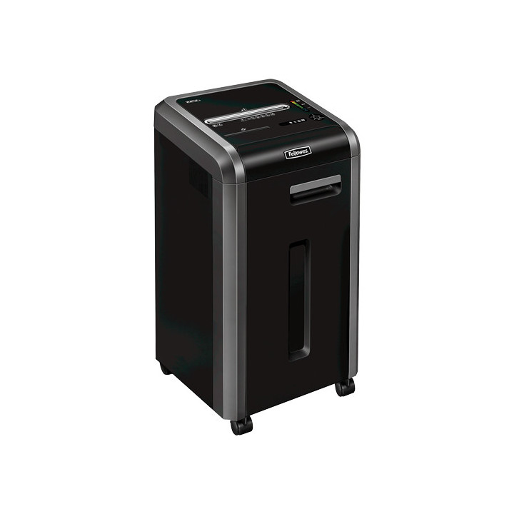Fellowes 225Ci destruidora de papel Trituração transversal 24 cm Preto, Prateado