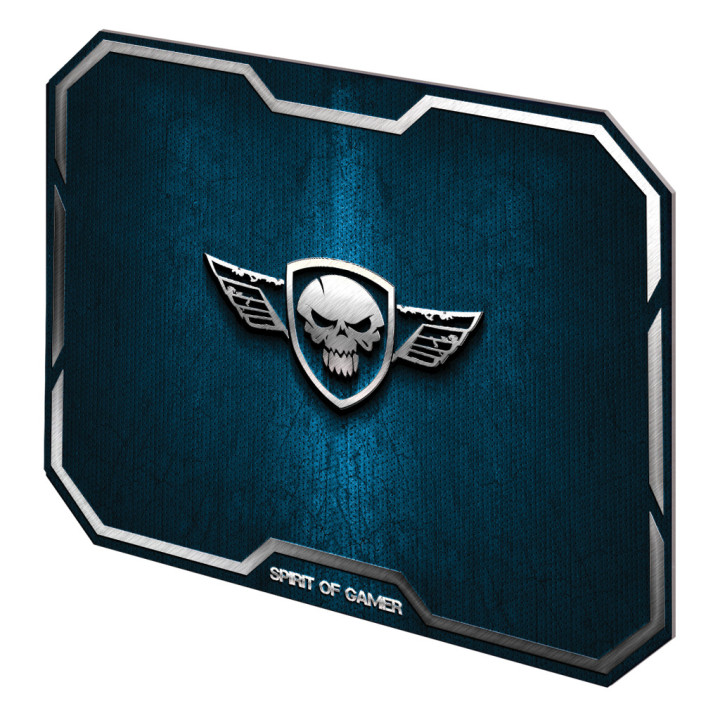Spirit of Gamer Winged Skull Tapete Gaming Preto, Azul