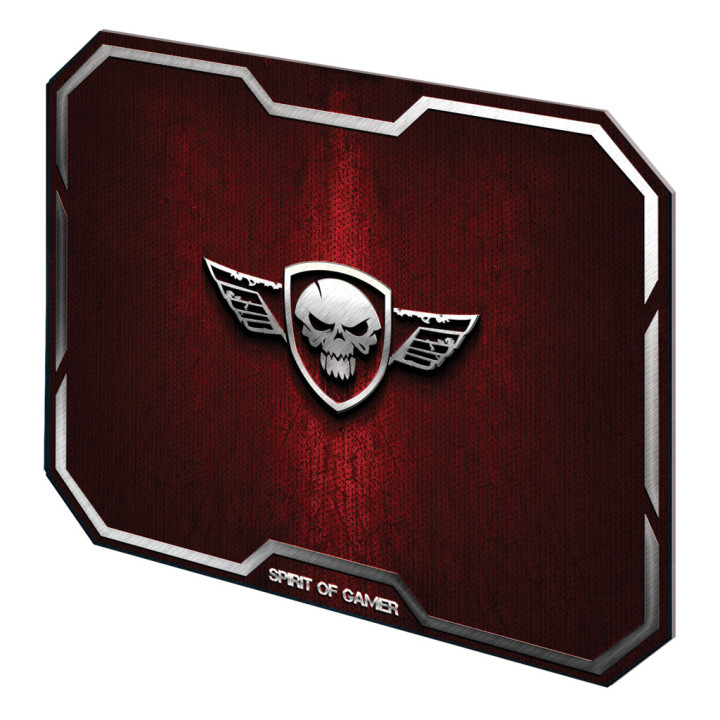 Spirit of Gamer Winged Skull Tapete Gaming Preto, Vermelho