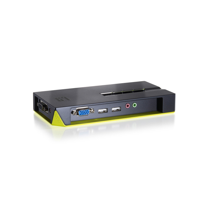 LevelOne KVM-0421 chaveador KVM Preto, Verde