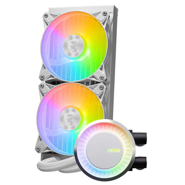 MSI MAG CORELIQUID E240 WHITE Sistema de Arrefecimento de Computador Placa mãe, Processador Kit de arrefecimento líquido 12 cm