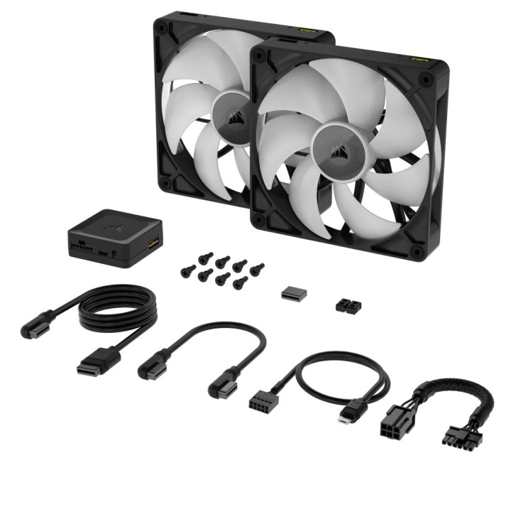 Corsair iCUE LINK RX140 RGB Caixa de computador Ventoinha 14 cm Preto 2 unidade(s)