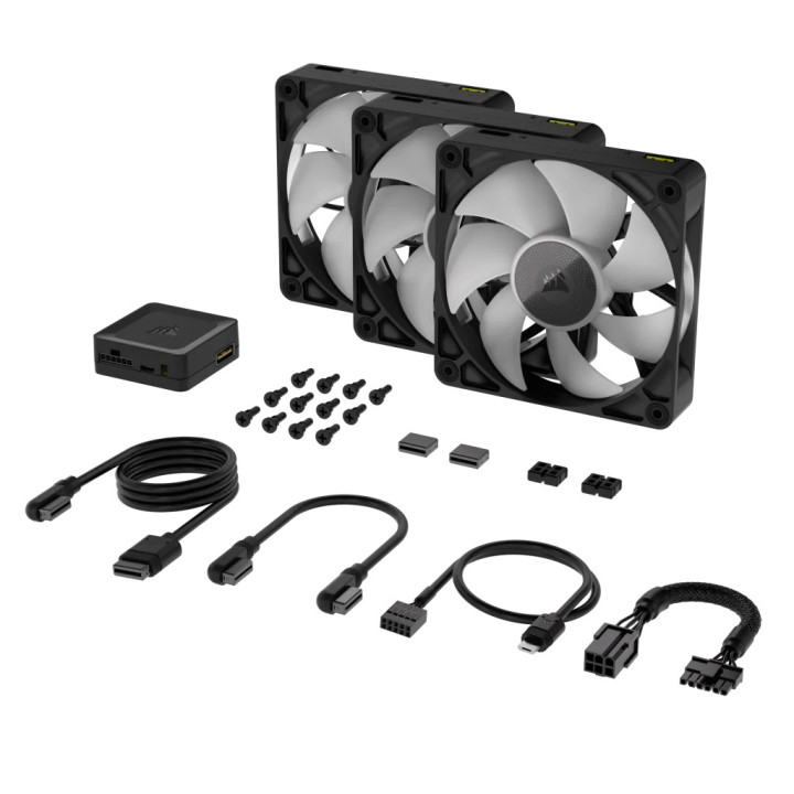 Corsair iCUE LINK RX120 RGB Caixa de computador Ventoinha 12 cm Preto 3 unidade(s)