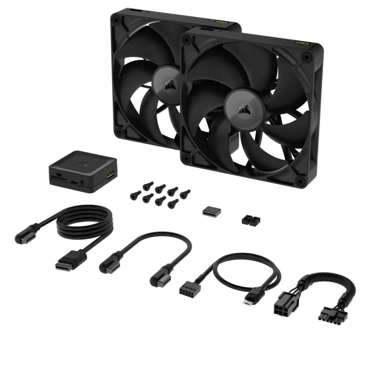 Corsair iCUE LINK RX140 Caixa de computador Ventoinha 14 cm Preto 2 unidade(s)