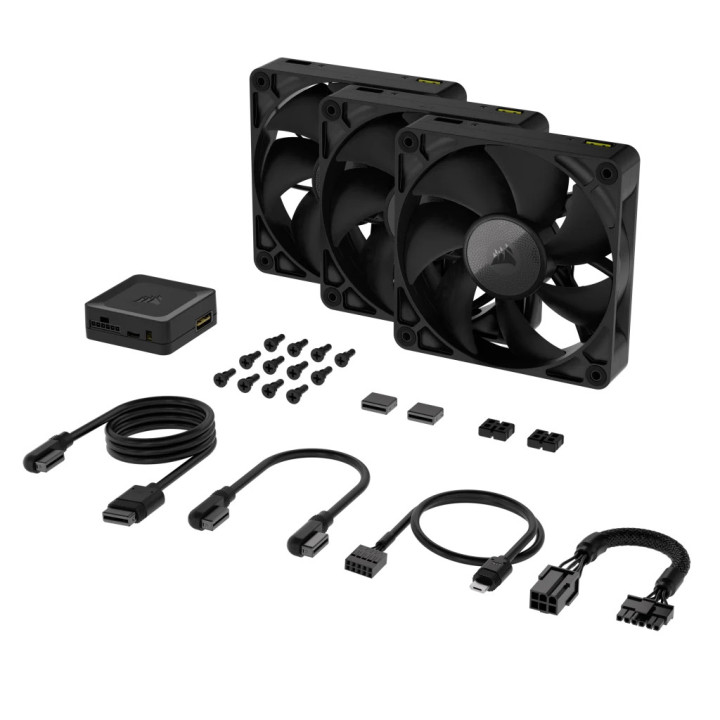 Corsair iCUE LINK RX120 Caixa de computador Ventoinha 12 cm Preto 3 unidade(s)