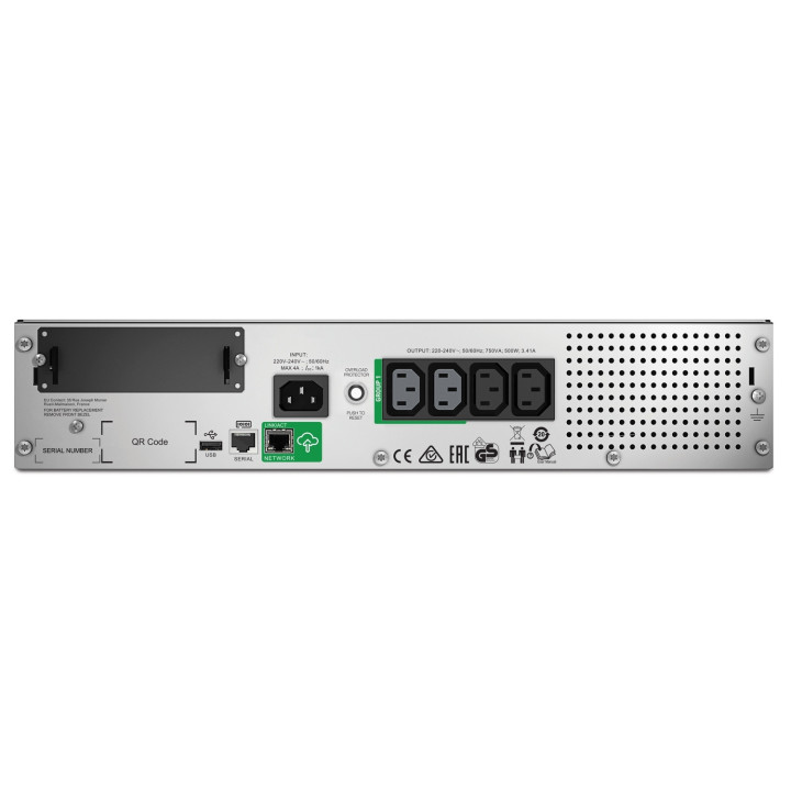 APC SMT750RMI2UC UPS Linha interativa 0,75 kVA 500 W 4 tomada(s) CA