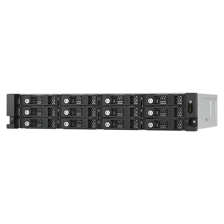 QNAP TL-R1200PES-RP Caixa para Discos Rígidos Compartimento HDD SSD Preto, Cinzento 2.5 3.5"