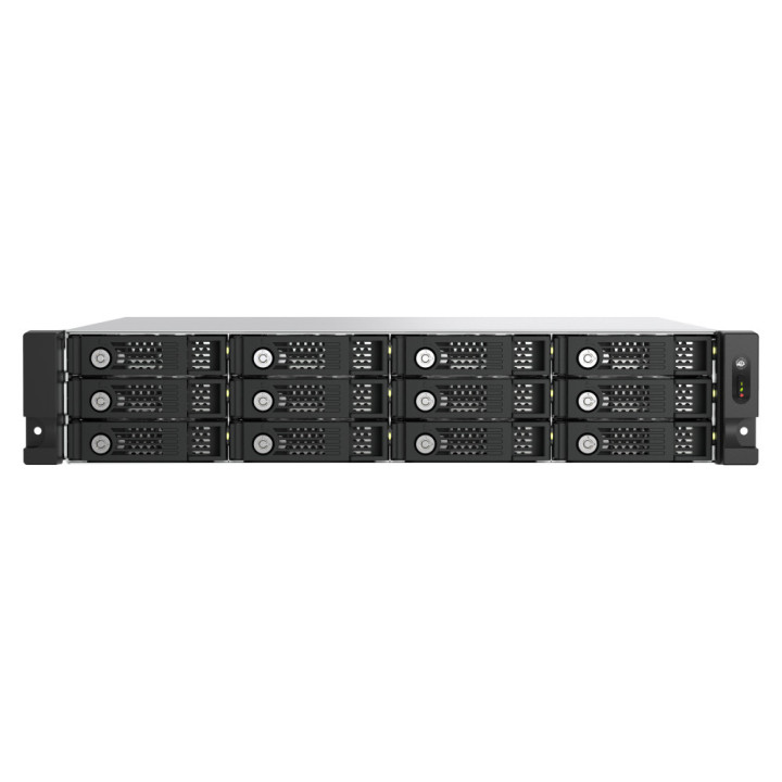 QNAP TL-R1200PES-RP Caixa para Discos Rígidos Compartimento HDD SSD Preto, Cinzento 2.5 3.5"