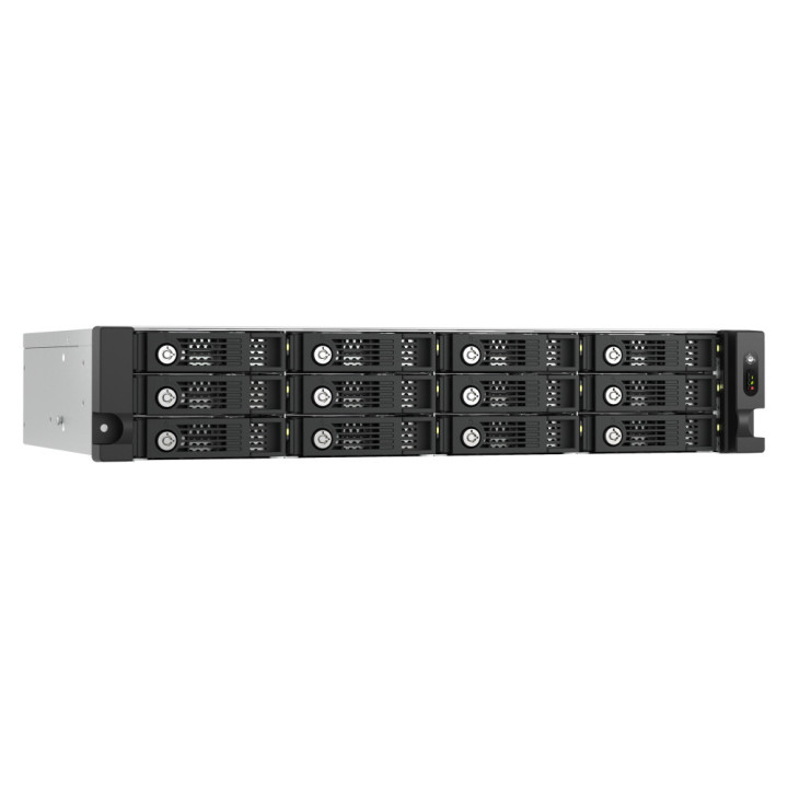 QNAP TL-R1200PES-RP Caixa para Discos Rígidos Compartimento HDD SSD Preto, Cinzento 2.5 3.5"