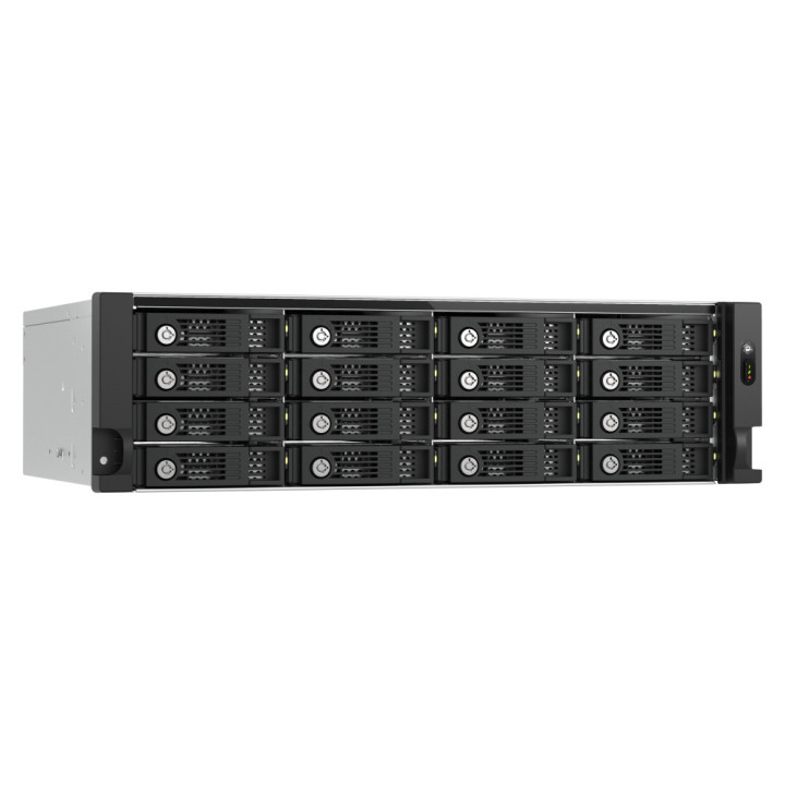 QNAP TL-R1600PES-RP Caixa para Discos Rígidos Compartimento HDD SSD Preto, Cinzento 2.5 3.5"