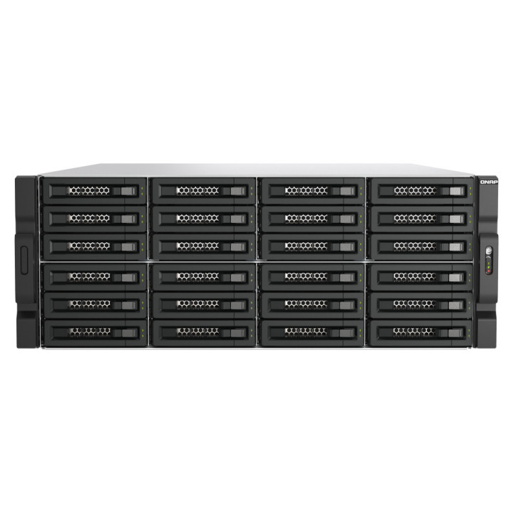QNAP TL-R2400PES-RP Caixa para Discos Rígidos Compartimento HDD SSD Preto, Cinzento 2.5 3.5"