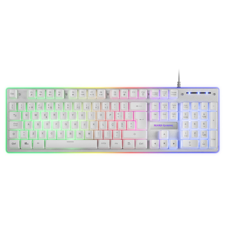 Mars Gaming MCPXWPT teclado Rato incluído USB Português Branco