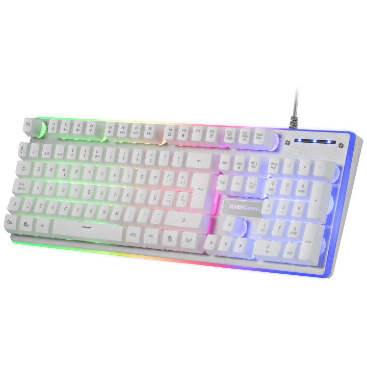 Mars Gaming MCPXWPT teclado Rato incluído USB Português Branco