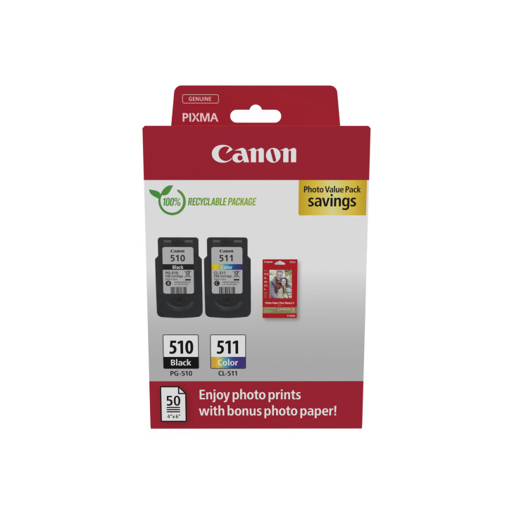 Canon 2970B017 tinteiro 2 unidade(s) Original Preto, Ciano, Magenta, Amarelo