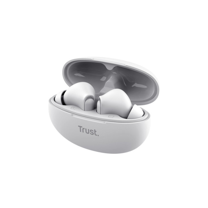 Trust Yavi Auscultadores True Wireless Stereo (TWS) Intra-auditivo Chamadas Música USB Type-C Bluetooth Branco