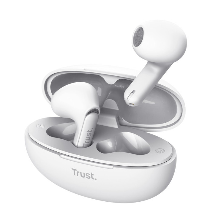 Trust Yavi Auscultadores True Wireless Stereo (TWS) Intra-auditivo Chamadas Música USB Type-C Bluetooth Branco