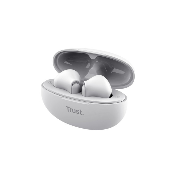 Trust Yavi Auscultadores True Wireless Stereo (TWS) Intra-auditivo Chamadas Música USB Type-C Bluetooth Branco